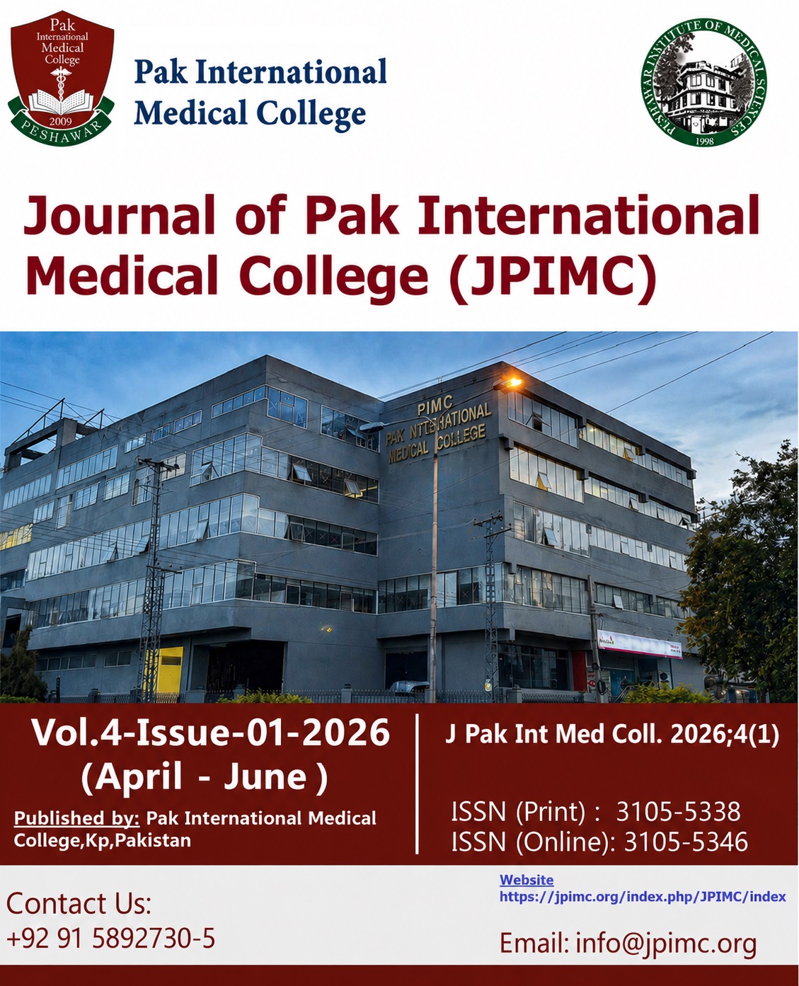 					View Vol. 3 No. 2 (2026): Journal of Pak International Medical College (April to June 2026) 
				